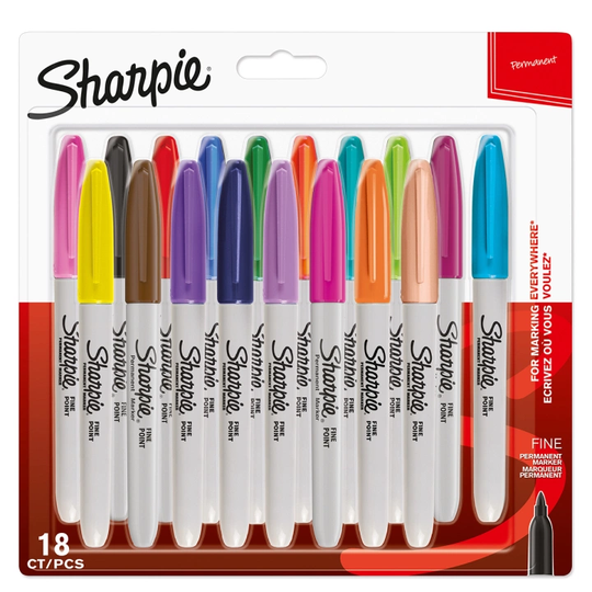 Sharpie Fine Marker 18-setti