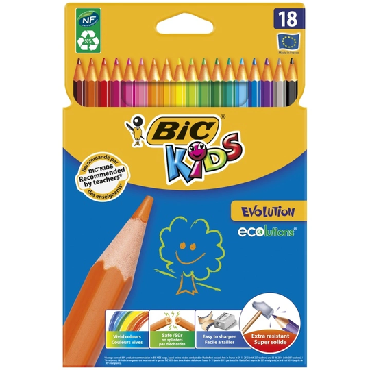 BIC Kids Evolution Värikynät 18-setti
