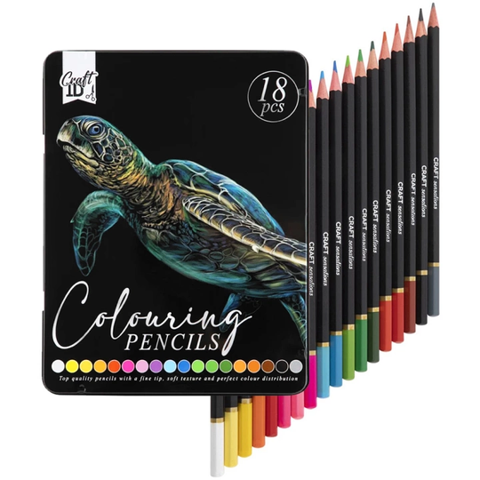 Craft Sensations Colouring pencils 18-set Tin box