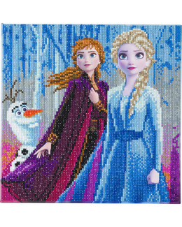 Crystal Art Canvastaulu Frozen Elsa, Anna & Olof