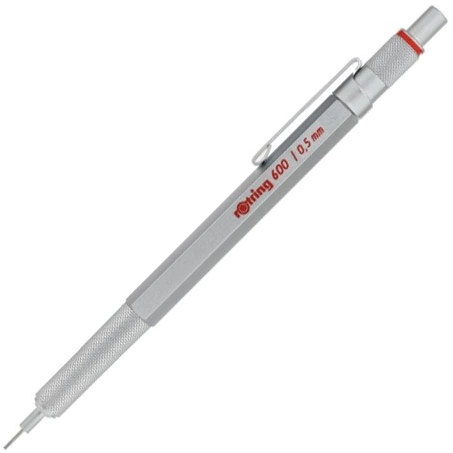 Rotring 600 Lyijytäytekynä 0.5 Hopea