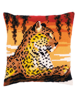 Kirjontapakkaus Tyynynpäällinen Leopardi