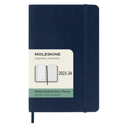 Moleskine Kalenteri 18M WeekNote Soft Cover Pocket Tummansininen