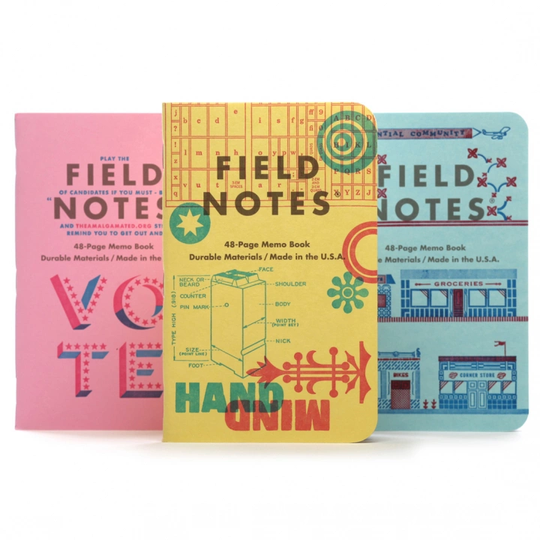 Field Notes United States of Letterpress C 3-Pack