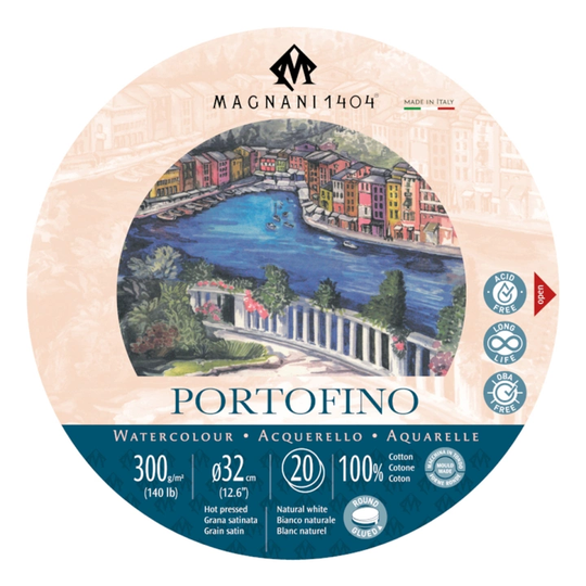 Magnani Akvarelliilehtiö Pyöristää Portofino 100% Puuvilla 300g 32cm 20 Sheets