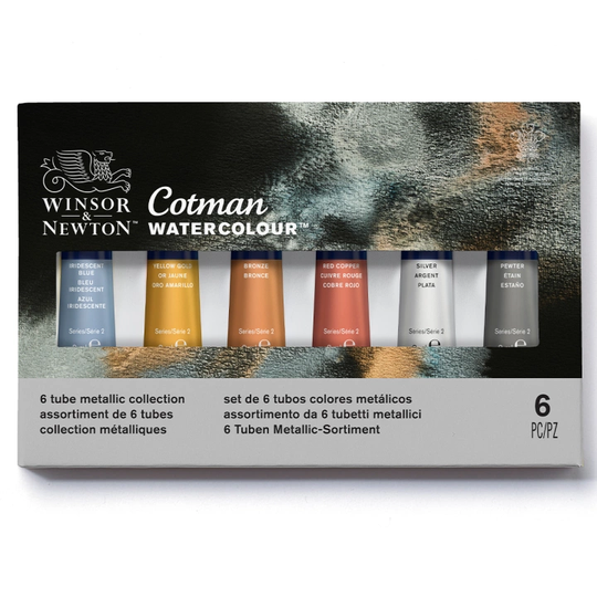 Winsor & Newton Cotman Akvarelliväri Metallic Collection Tubes 8 ml 6-setti