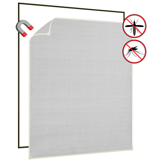 vidaXL Magneettinen hyönteisverkko ikkunaan valk. 120x140 cm lasikuitu