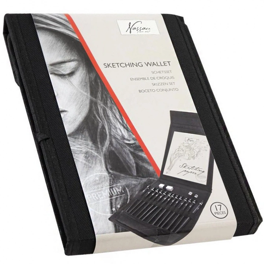 Nassau Fine Art Piirustussarja Wallet, 17 kpl