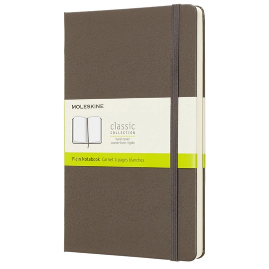 Moleskine Classic Hardcover Large Ruskea Plain