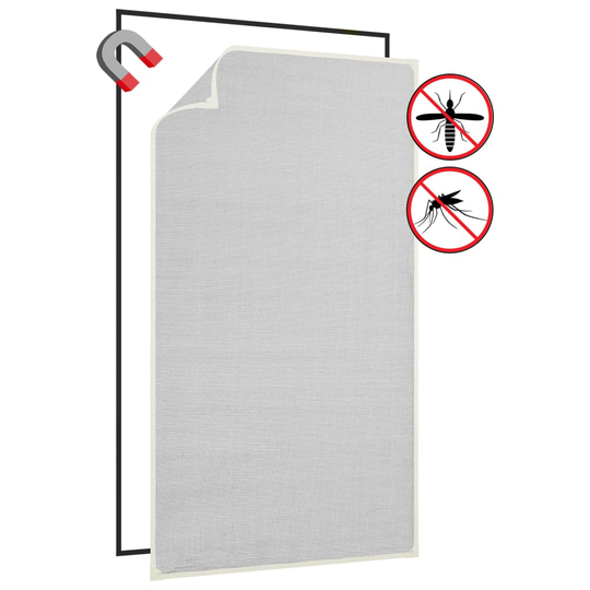 vidaXL Magneettinen hyönteisverkko ikkunaan valk. 80x140 cm lasikuitu