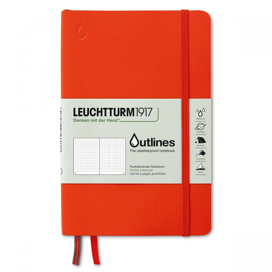 Leuchtturm1917 Outline Notebook B6 Signal Orange Dotted