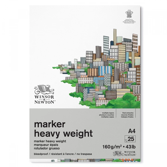 Winsor & Newton Marker-lehtiö Heavyweight A4 160g