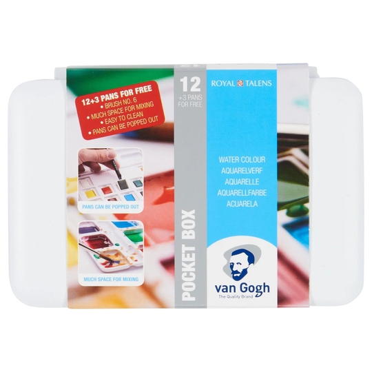 Van Gogh Pocket Box Akvarellivärit 15-setti
