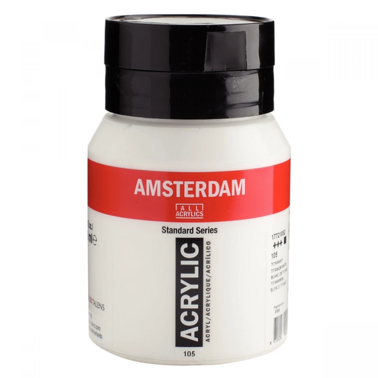 Amsterdam Akryylimaali 500 ml 105 Titanium White