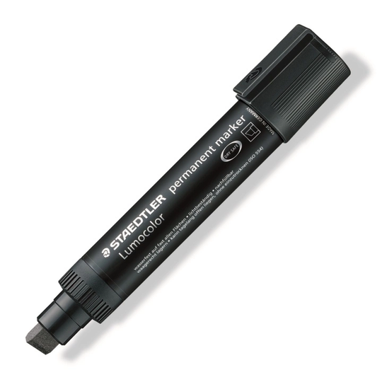 Staedtler Lumocolor permanent chisel Black