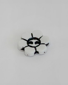 Nappi Kukka valkoinen 14 mm