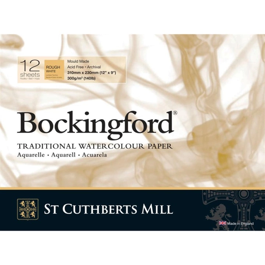 St Cuthberts Mill Bockingford Watercolour paper Rough 300g 31x23cm