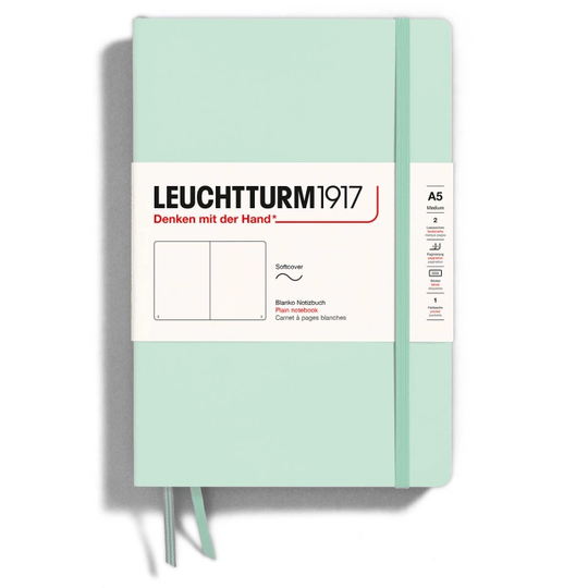 Leuchtturm1917 Notebook A5 Softcover Mint Green Plain