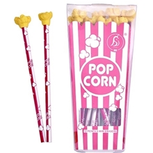 Popcornpikari Kynäsetti ja Pyyhekumi 12 st