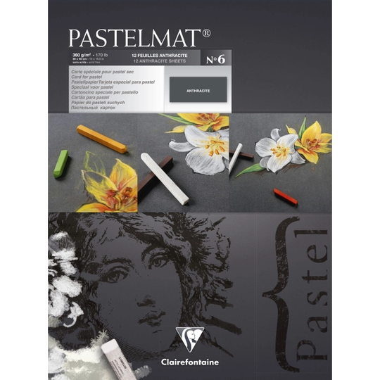 Clairefontaine Pastelmat Taiteilijalehtiö Anthracite 30x40 cm