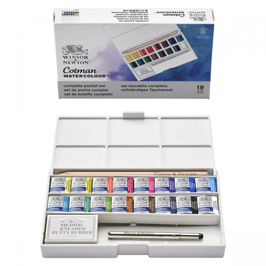 Winsor & Newton Cotman Akvarellivärit Deluxe Sketchers Pocket Box