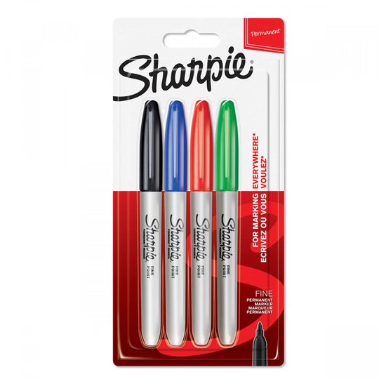 Sharpie Fine Marker 4 kpl Basic