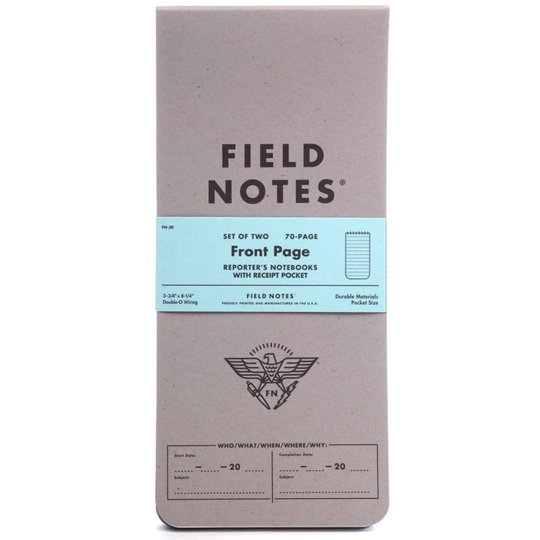 Field Notes Front Page 2 kpl Muistikirja