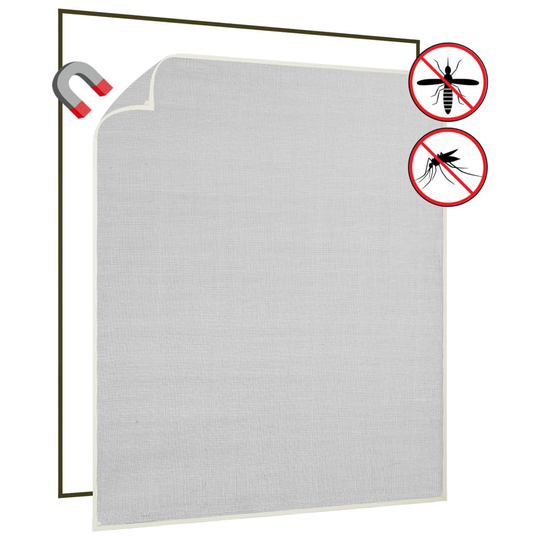 vidaXL Magneettinen hyönteisverkko ikkunaan valk. 130x150 cm lasikuitu