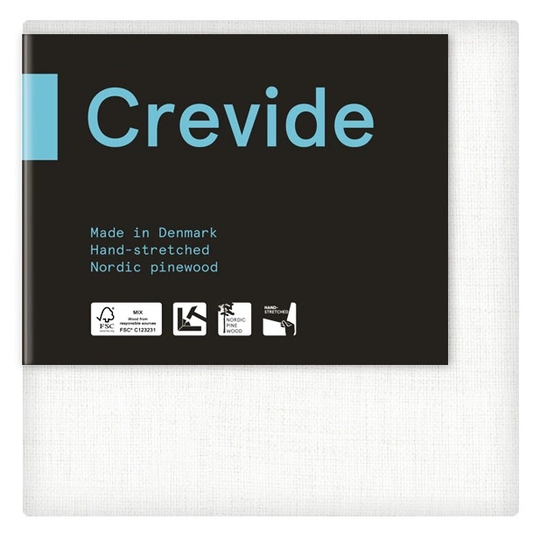 Crevide Pingotettu Canvaskangas Pellava Valkoinen 20x20