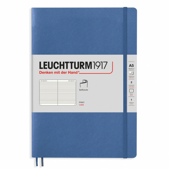Leuchtturm1917 Notebook A5 Softcover Denim Ruled