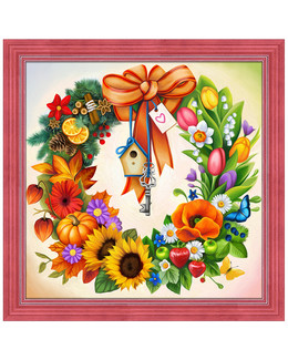 Diamond painting Kukkakranssi
