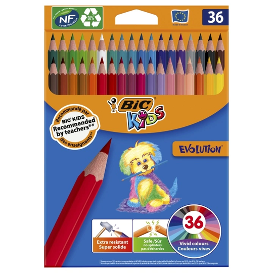 BIC Kids Evolution Värikynät 36-setti