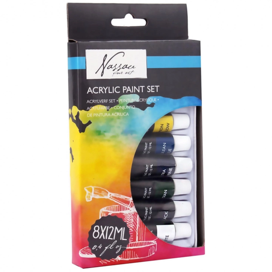 Nassau Fine Art Akryylimaali 12 ml 8-setti
