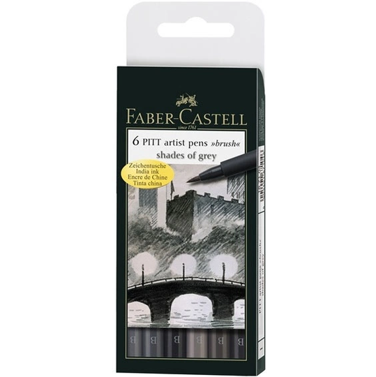 Faber-Castell PITT Artist Brush 6-setti Shades of grey