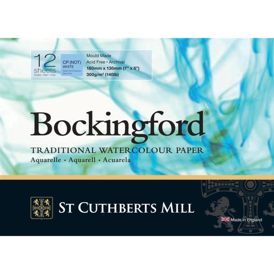 St Cuthberts Mill Bockingford Akvarelliilehtiö CP/NOT 300g 18x13cm