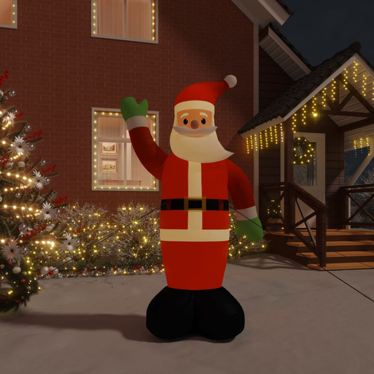 vidaXL Ilmatäytteinen joulupukki LED-valoilla 370 cm