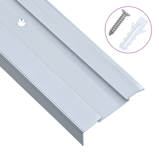 vidaXL L-muotoiset portaikon suojukset 15 kpl alumiini 100 cm hopea
