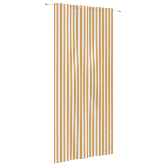 vidaXL Parvekkeen suoja keltainen/valkoinen 120x240 cm Oxford kangas