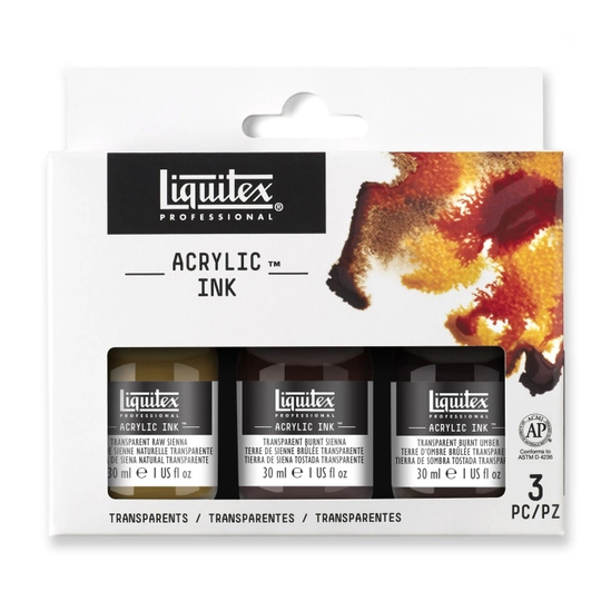Liquitex Acrylic Ink Transparents 3-setti 30 ml