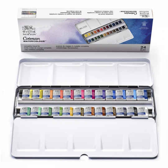 Winsor & Newton Cotman Akvarelliväri Sketchers Metalli Rasia 24 ½ - Kuppia