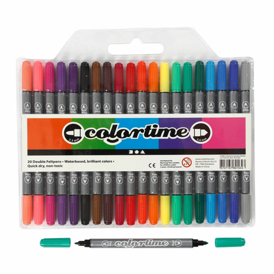 Colortime Huopakynät Two-Tip 20-setti 1