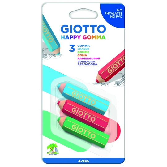 Giotto Happy Gomma pyyhkimet 3-setti
