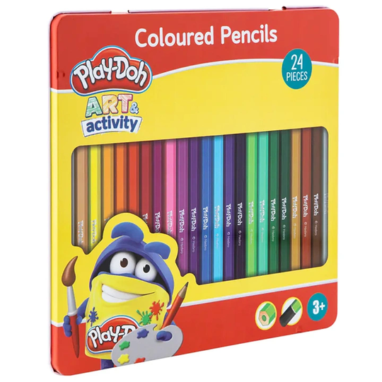 Play-Doh Colouring pencils 24-set tin box
