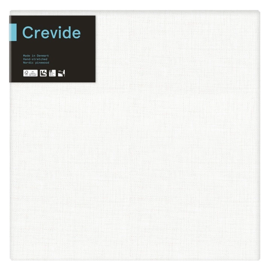 Crevide Pingotettu Canvaskangas Pellava Valkoinen 50x50