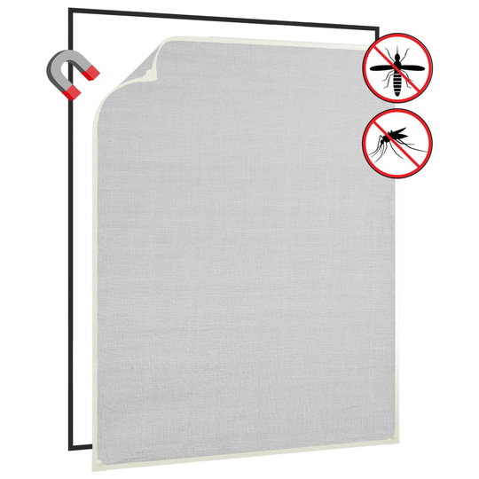 vidaXL Magneettinen hyönteisverkko ikkunaan valk. 100x120 cm lasikuitu