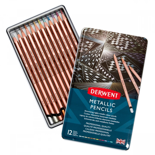 Derwent Metallic Värikynät 12-setti