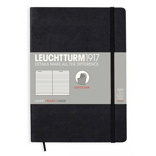 Leuchtturm1917 Notebook A5 Softcover Black Dotted